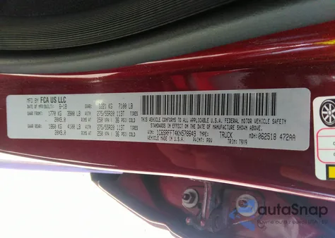 2019 Ram 1500 Big Horn/Lone Star z USA, uszkodzony, nr VIN 1C6SRFFT4KN578649